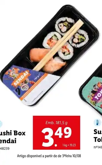 Lidl Sushi Box Sendai 181,5g promoção
