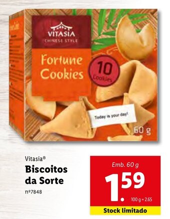 Lidl Biscoitos da Sorte 60g promoção