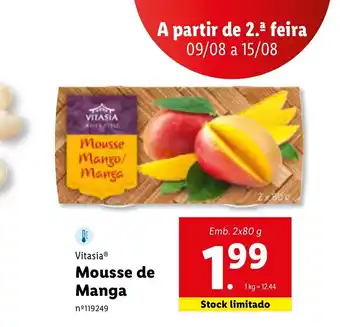 Lidl Mousse de Manga 2x80g promoção