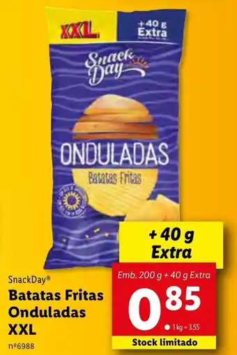 Lidl Batatas Fritas Onduladas XXL 40g promoção