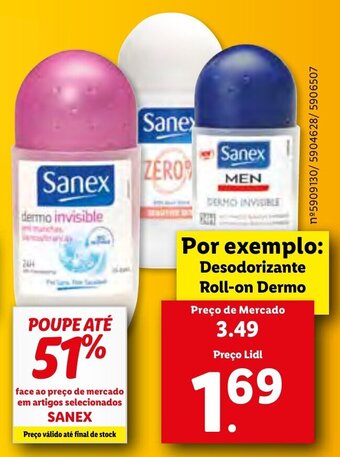 Sanex Desodorizante Roll-On Dermo