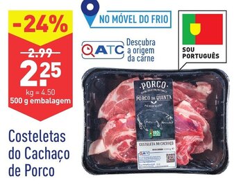 Costeletas do Cachaço de Porco 500g