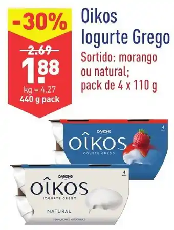 ALDI Oikos Iogurte Grego 4x110g promoção