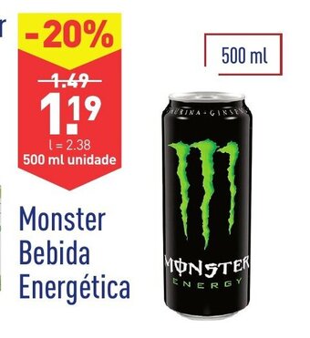 ALDI Monster Bebida Energética 500ml promoção