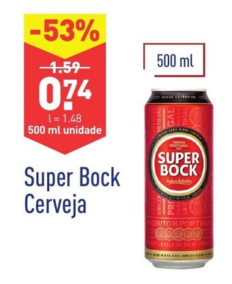 ALDI Super Bock Cerveja 500ml promoção