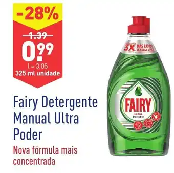 ALDI Fairy Detergente Manual Ultra Poder 325ml promoção