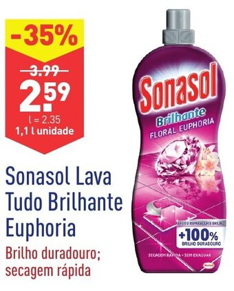 ALDI Sonasol Lava Tudo Brilhante Euphoria 1,1L promoção