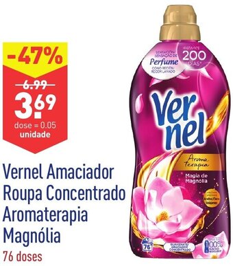 ALDI Vernel Amaciador Roupa Concentrado Aromaterapia Magnólia 76 Doses promoção