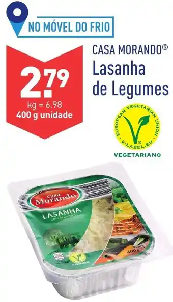 ALDI Lasanha de Legumes 400g promoção