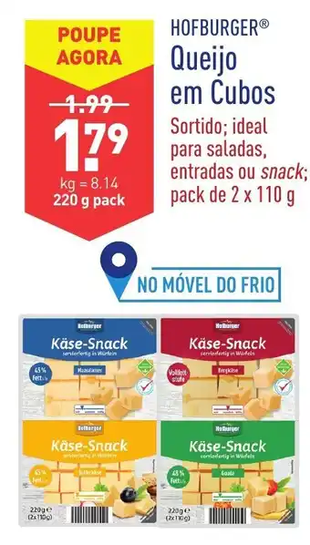 ALDI Queijo em Cubos 2 x 110g promoção