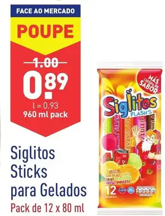 ALDI Siglitos Sticks para Gelados 12x80ml promoção