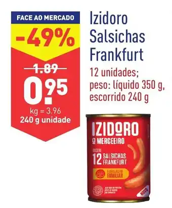 Izidoro Salsichas Frankfurt 240g