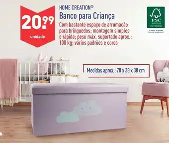 ALDI Banco para Criança 78x38x38cm promoção