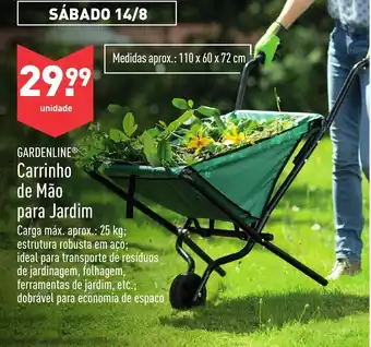 ALDI Carrinho de Mão para Jardim 25kg promoção