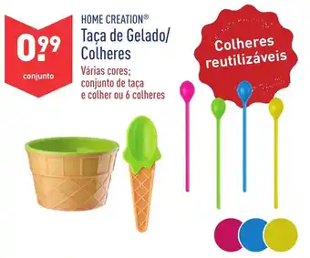 ALDI Taça de Gelado/Colheres promoção