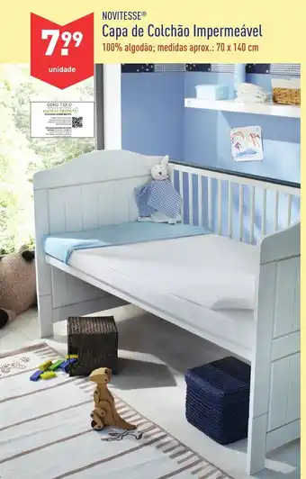 ALDI Novitesse Capa de Colchão Impermeável 70x 140cm promoção
