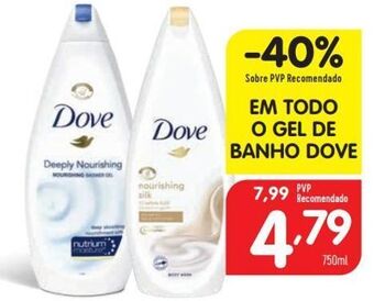 Minipreço Gel de banho dove promoção