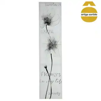 Hôma Tela decorativa flor 118x28cm promoção