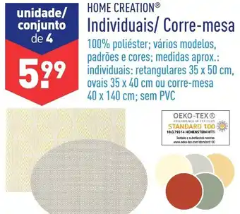 ALDI Individuais/Corre-mesa 35x50cm/35x40cm/40x140cm promoção