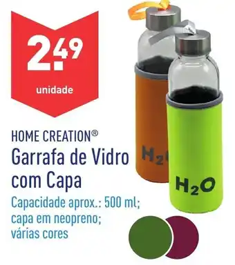 Garrafa de Vidro com Ccapa 500ml