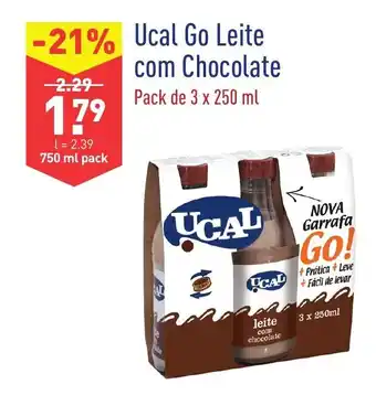 ALDI Ucal Go Leite com Chocolate 3x250ml promoção