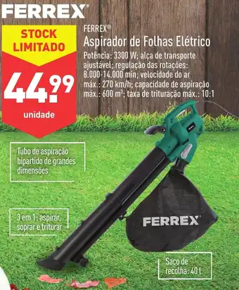 ALDI Aspirador de Folhas Elétrico 3300W promoção