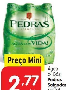 Minipreço Água com gás pedras salgadas promoção