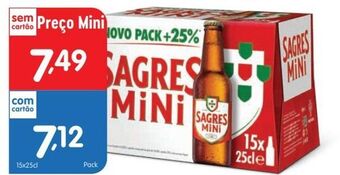 Minipreço Cerveja sagres mini promoção