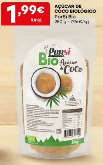 Açúcar de Coco Biológico PorSi Bio 250g