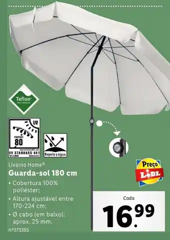 Lidl Guarda-sol 180cm promoção