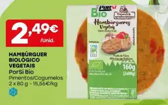 Hambúrguer Biológico Vegetais PorSi Bio 2x80g