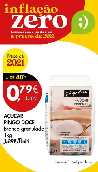 Pingo Doce Açúcar Pingo Doce 1kg promoção