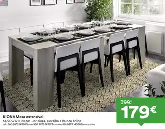 Moviflor Kiona Mesa Extensível 54/209/77x90cm promoção