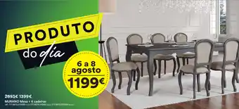 Moviflor Murano Mesa + 6 cadeiras promoção