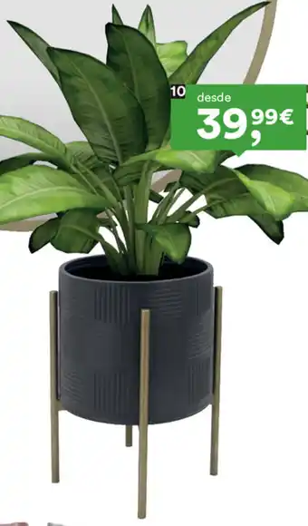 Pote Metal-cor Cinza/Dourado 25x50x25