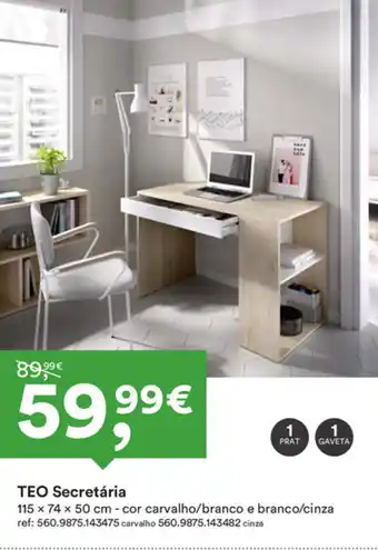 Moviflor TEO Secretária 115x74x50cm promoção