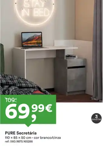 Moviflor PURE Secretária 110x85x50cm promoção