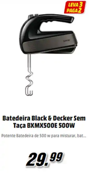 MediaMarkt Batedeira Black & Decker Sem Taça BXMX500E 500W promoção
