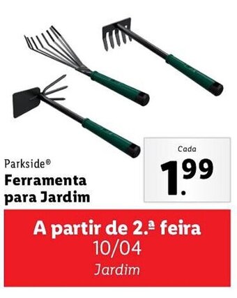 Lidl Parkside Ferramenta para Jardim promoção