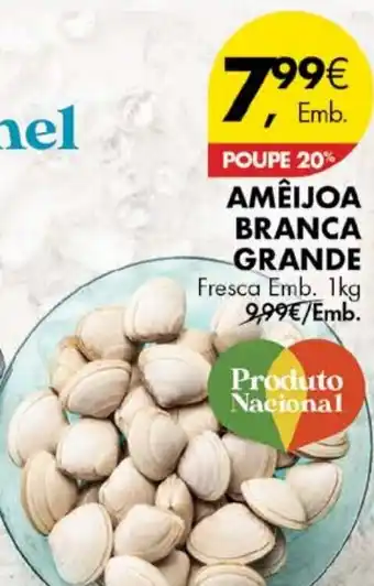 Pingo Doce Amêijoa Branca Grande 1kg promoção