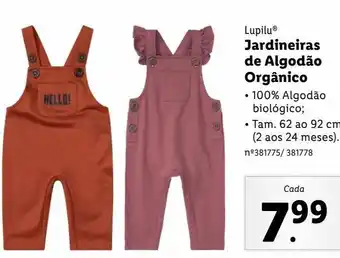 Lidl Jardineira bebé lupilu promoção