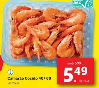 Lidl Camarão cozido promoção
