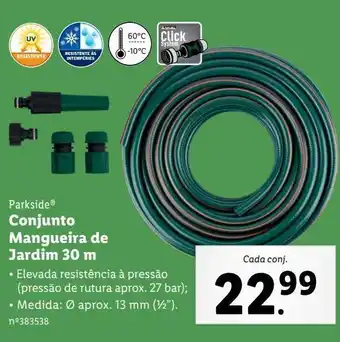 Lidl Mangueira de jardim parkside promoção