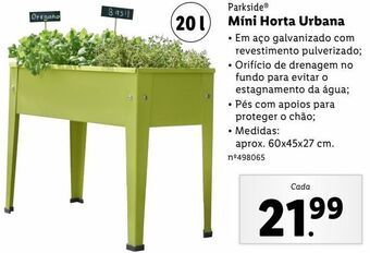 Lidl Horta e pomar parkside promoção