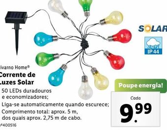 Lidl Corrente luminosa promoção