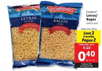 Lidl Macarrão combino promoção