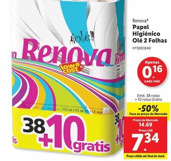 Papel higiênico renova
