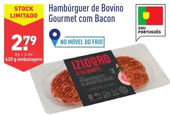ALDI Hambúrguer de Bovino Gourmet com Bacon 420g promoção