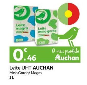 Auchan Leite UHT Auchan 1L promoção