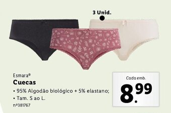 Lidl Esmara Cuecas promoção